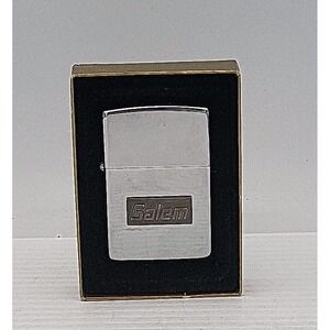 VTG 1991 SALEM FRESH CHOICES‎ EMBLEM HIGH POLISH SLIM ZIPPO LIGHTER